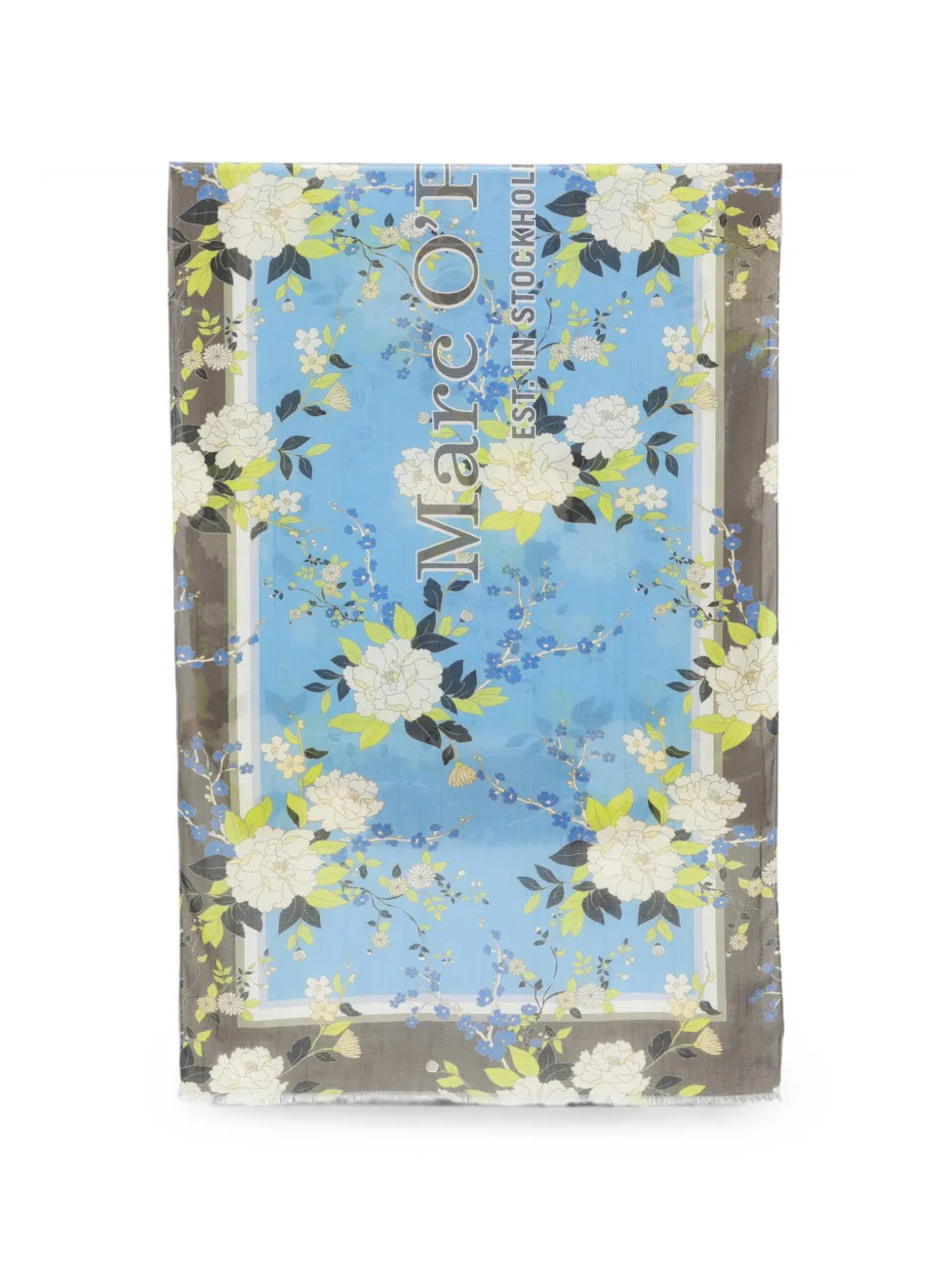 Marc O'Polo Foulard con stampa a fiori - Blu