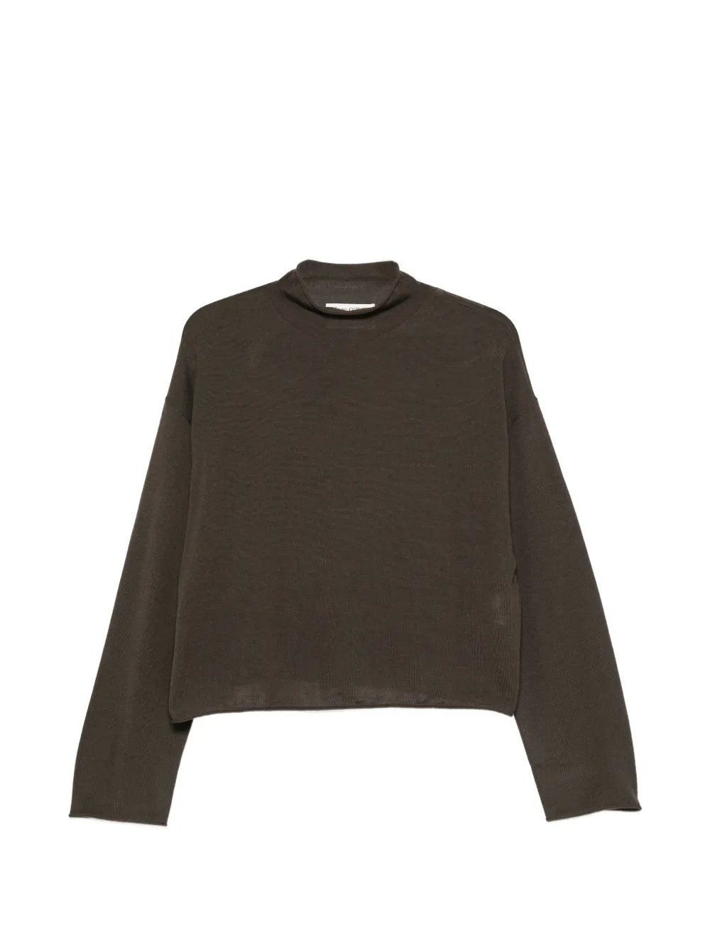 Marc O'Polo high-neck drop-shoulder sweater - Marrone