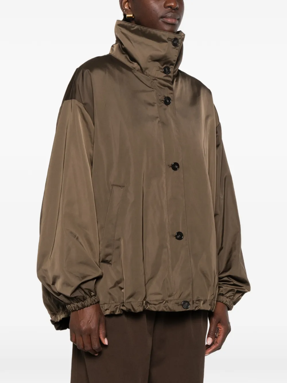Marc O'Polo Shirtjack met elastische afwerking Groen