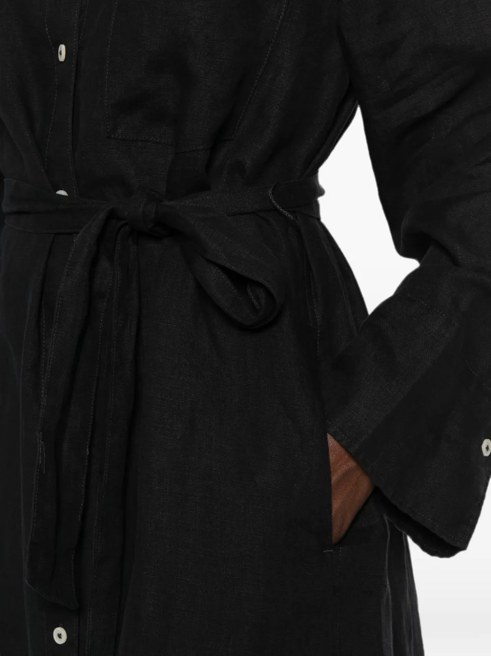 Marc O'Polo Midi-jurk met ceintuur Zwart