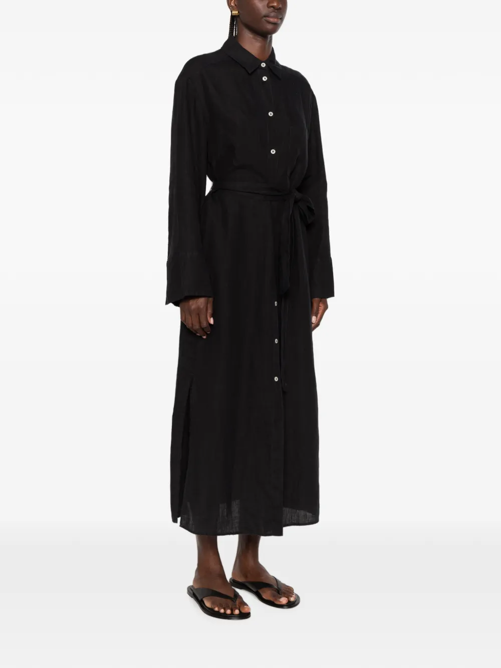 Marc O'Polo Midi-jurk met ceintuur Zwart