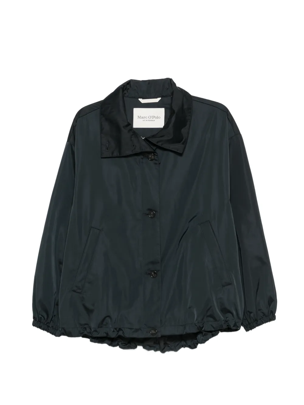 Marc O'Polo high-neck button-up jacket - Nero