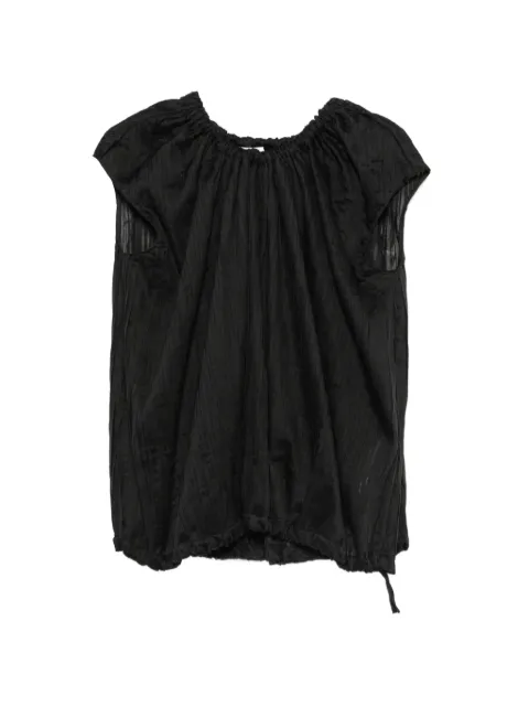 Su plissé-effect sleeveless blouse