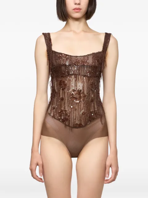 Atu Body Couture sequin-embellished corset bodysuit