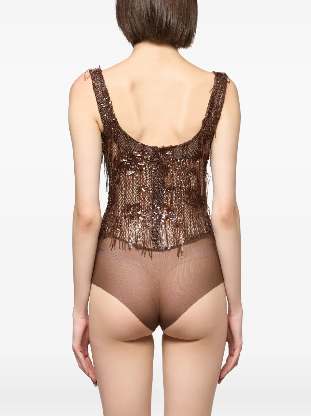 Atu Body Couture Body met pailletten Bruin