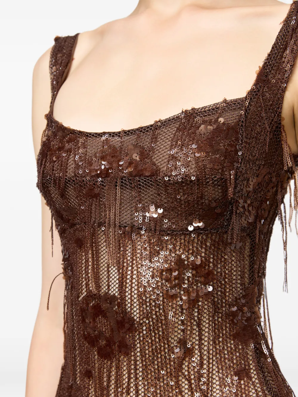 Atu Body Couture Body met pailletten Bruin