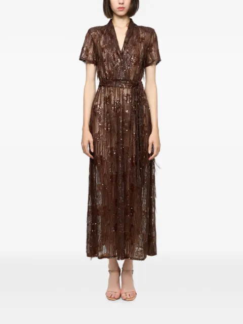 Atu Body Couture sequin-embellished belted dress