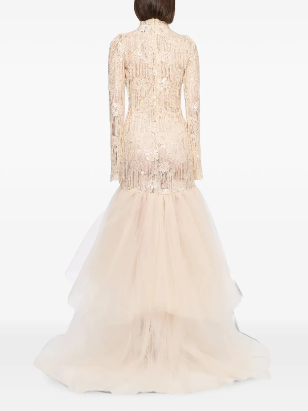 Atu Body Couture Jurk verfraaid met pailletten Beige
