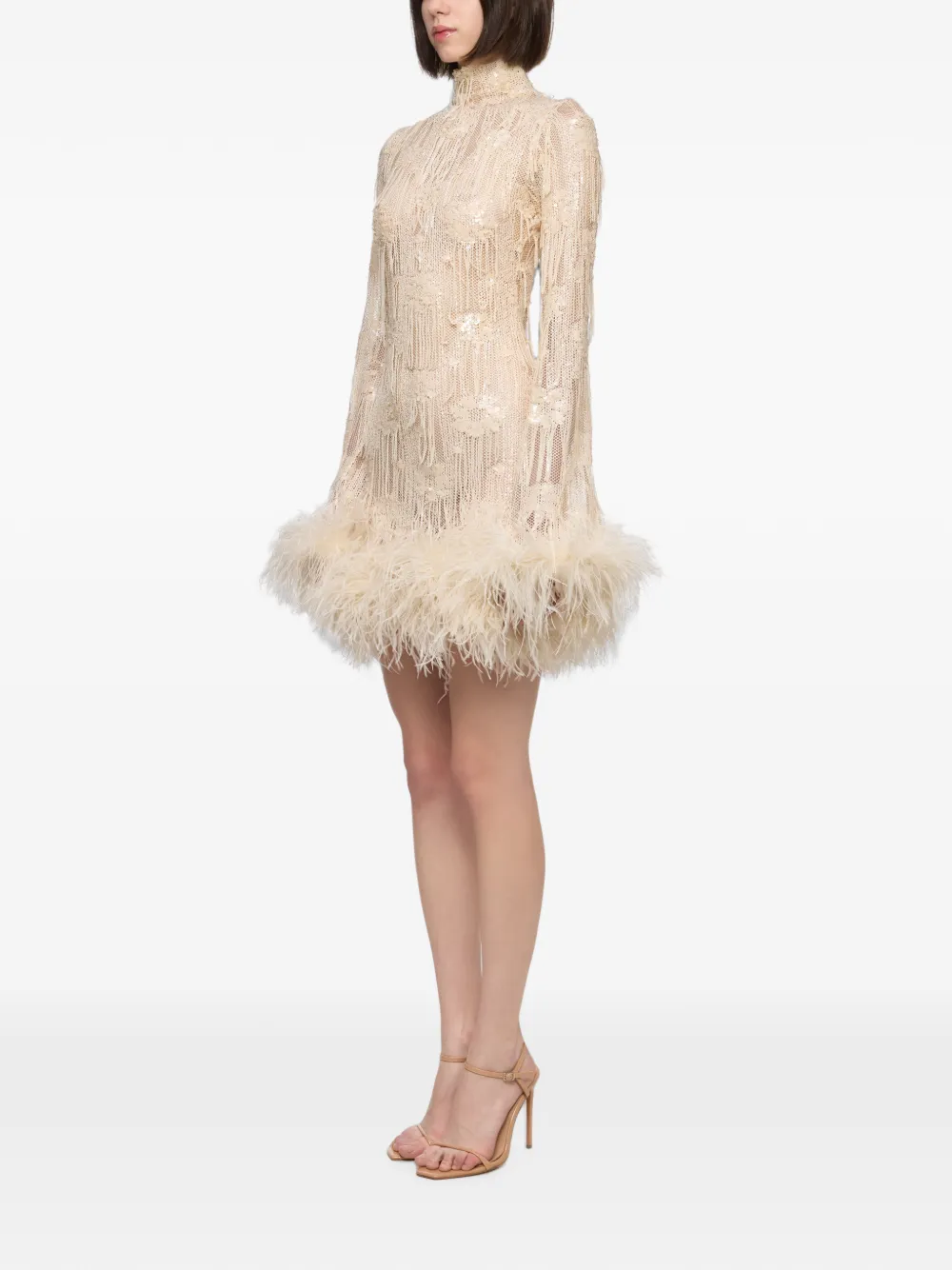 Atu Body Couture Midi-jurk verfraaid met pailletten Beige