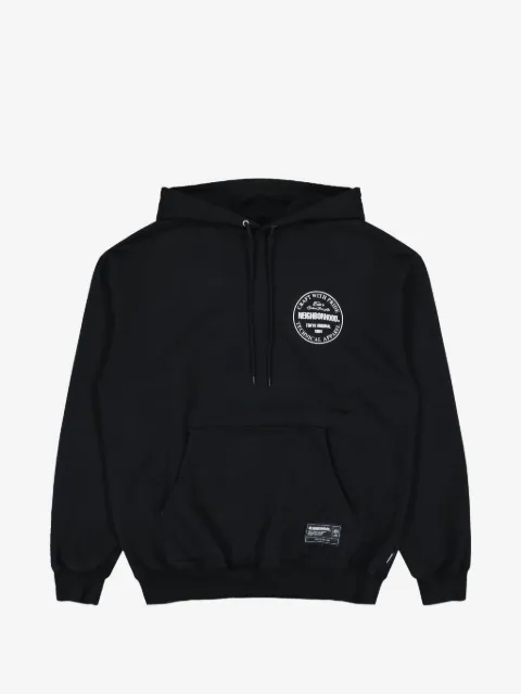 Neighborhood logo-print drawstring hoodie