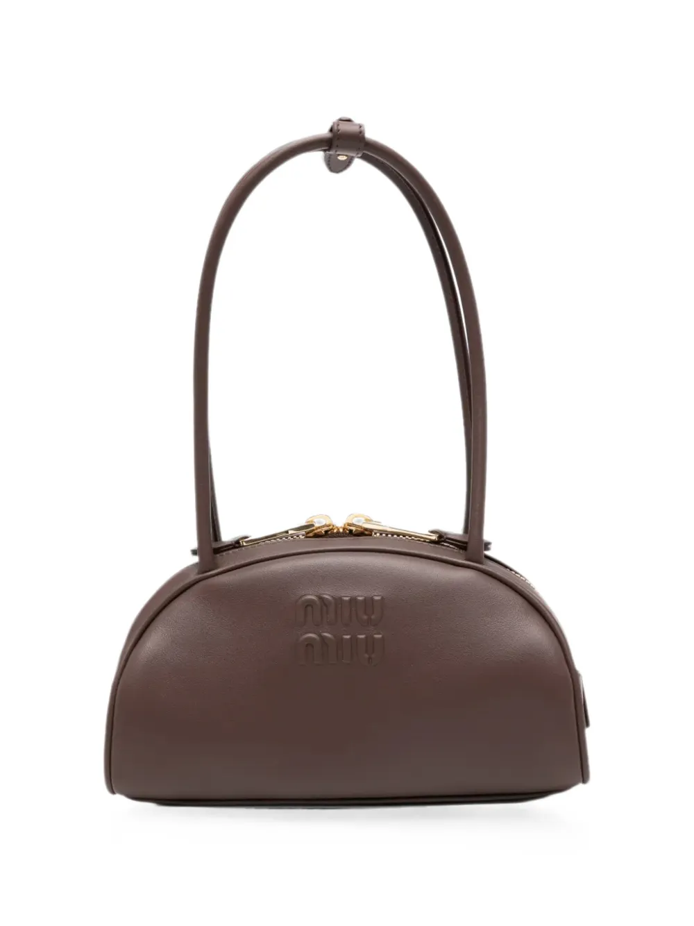 Miu Miu small Beau leather shoulder bag - Marrone
