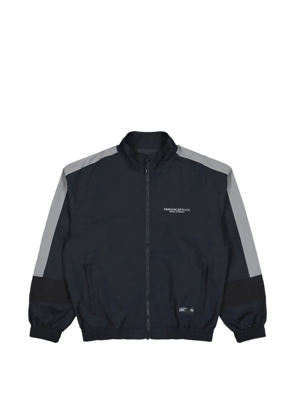 Neighborhood logo-print panelled track jacket - Blau