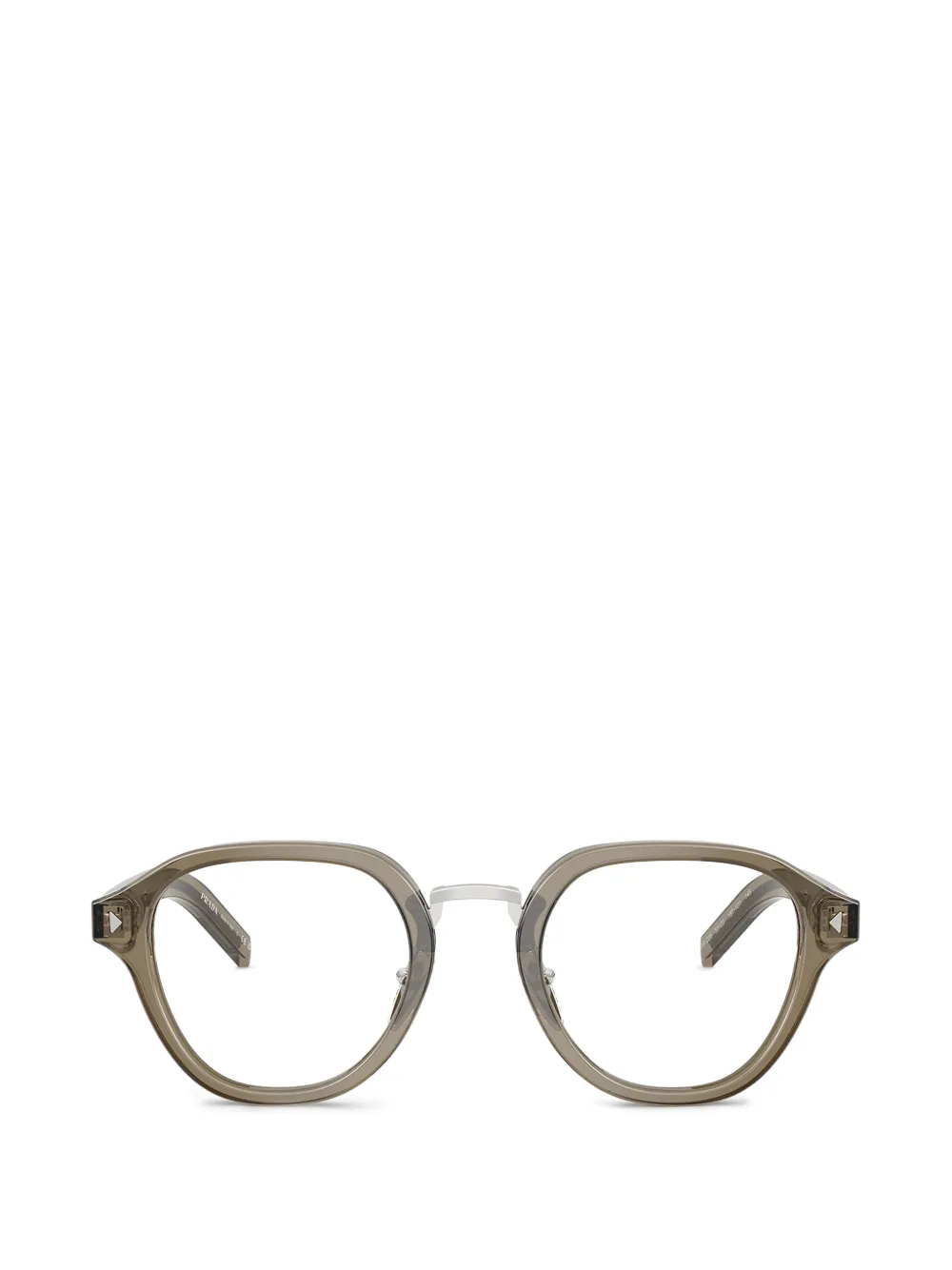 Prada Eyewear Occhiali tondi - Grigio