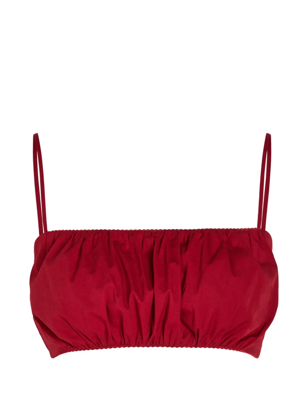 STAUD Top Fiore con spalline sottili - Rosso
