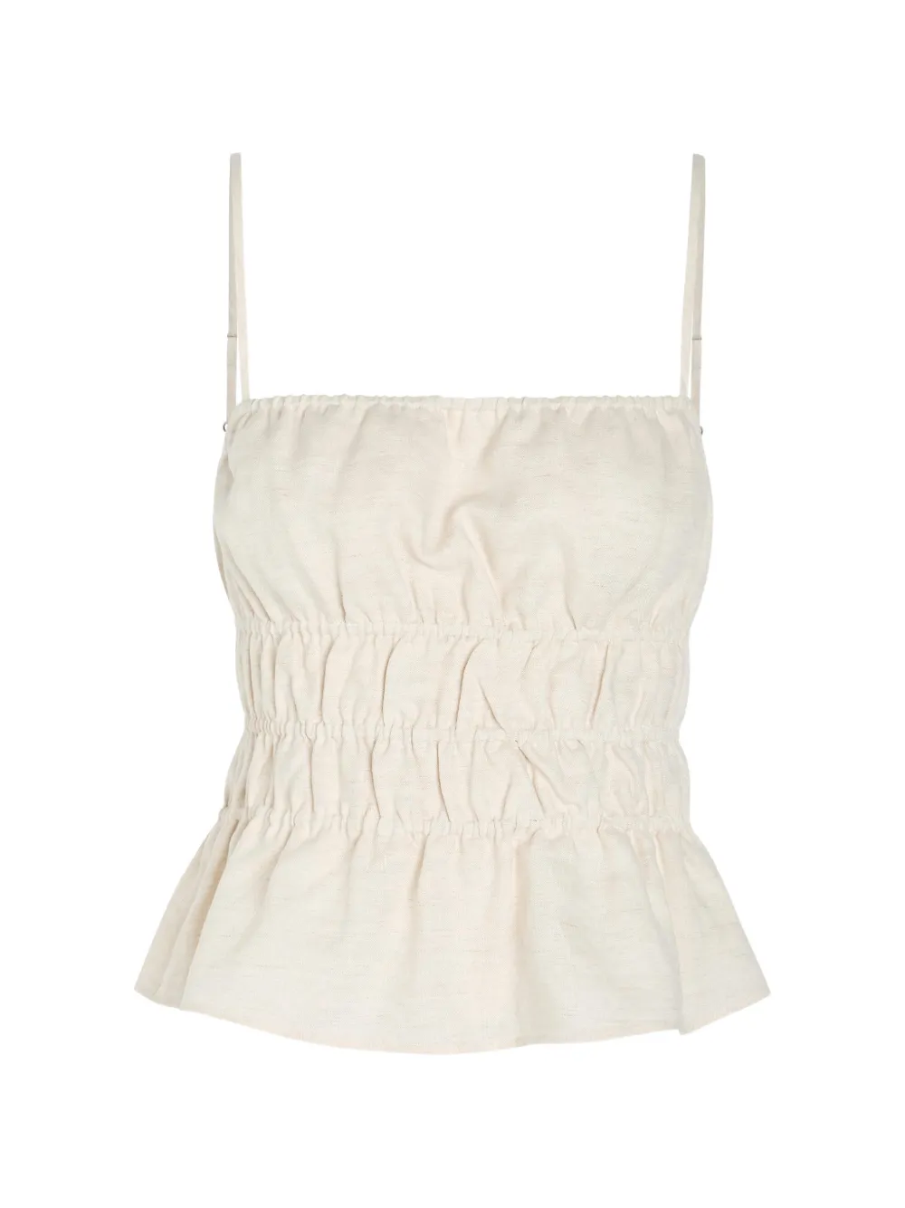 STAUD Ayla square-neck tank top - Bianco