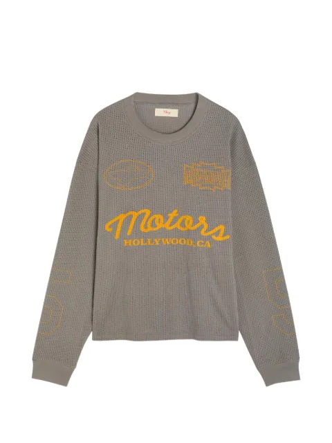 Cherry LA logo-print mesh long-sleeve T-shirt