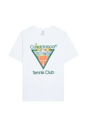 Casablanca Tennis Club Icon Organic Cotton T-shirt | White