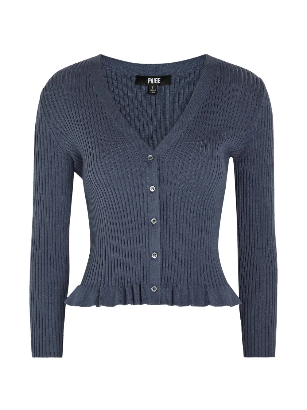 PAIGE Cardigan con ruches - Blu