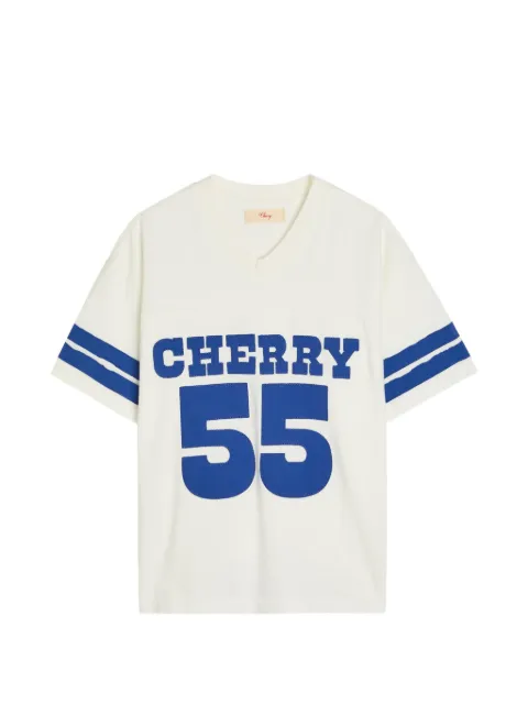 Cherry LA logo-patch V-neck T-shirt