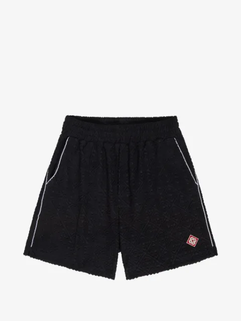 Casablanca logo-embroidered textured shorts