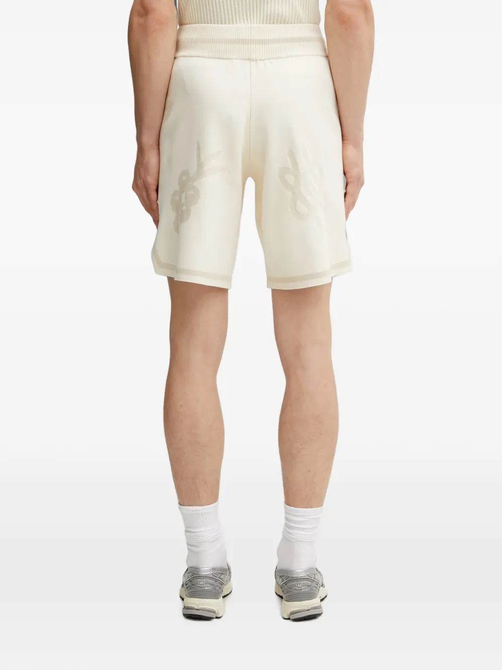 Filling Pieces Breaking Bread intarsia gebreide shorts met trekkoord Beige