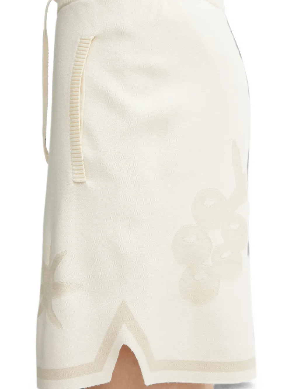 Filling Pieces Breaking Bread intarsia gebreide shorts met trekkoord Beige