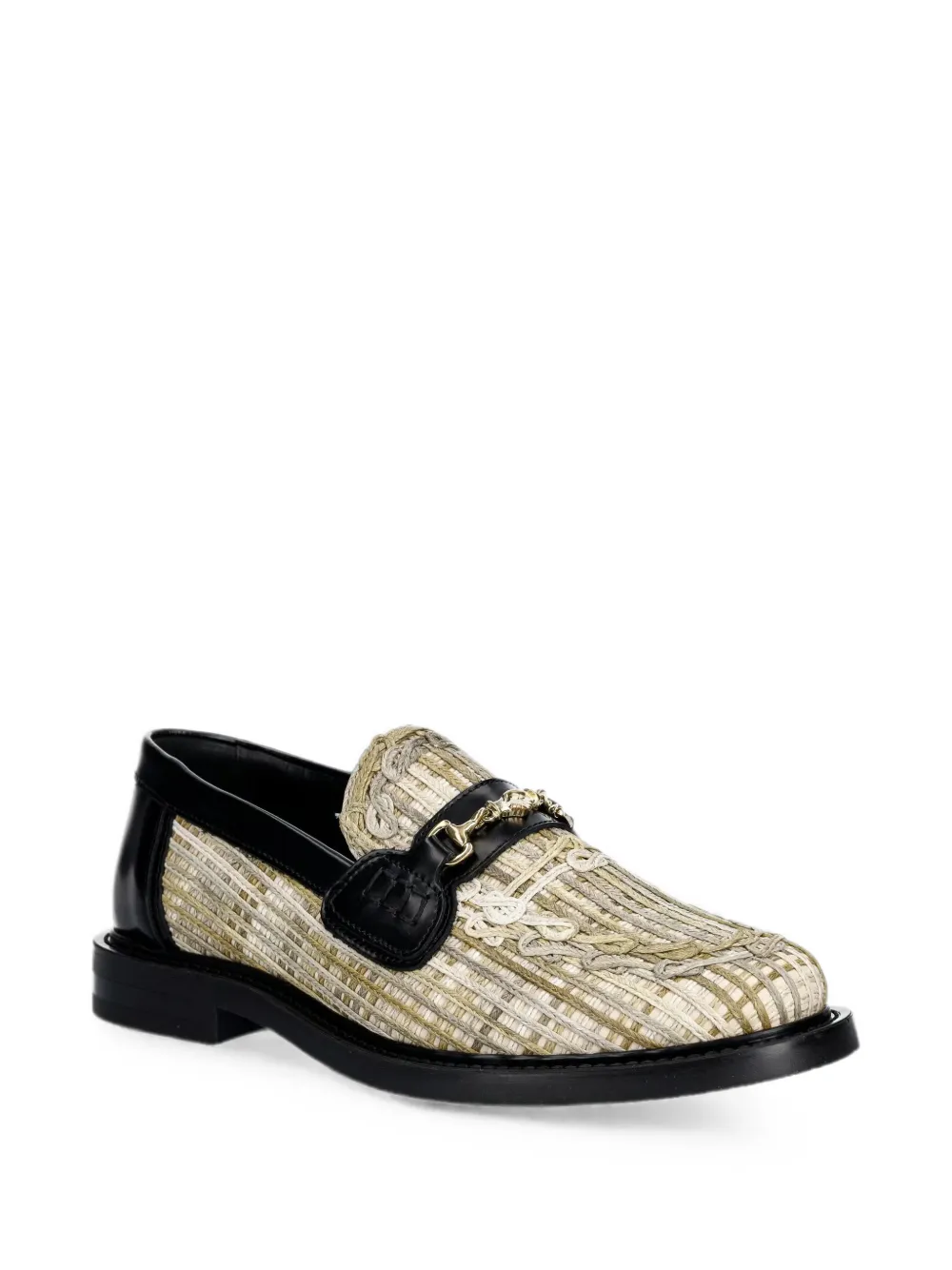 Filling Pieces Panier woven horsebit loafers Beige
