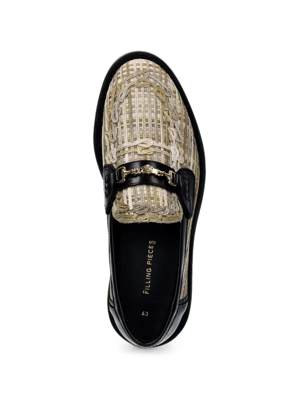Filling Pieces Panier woven horsebit loafers Beige