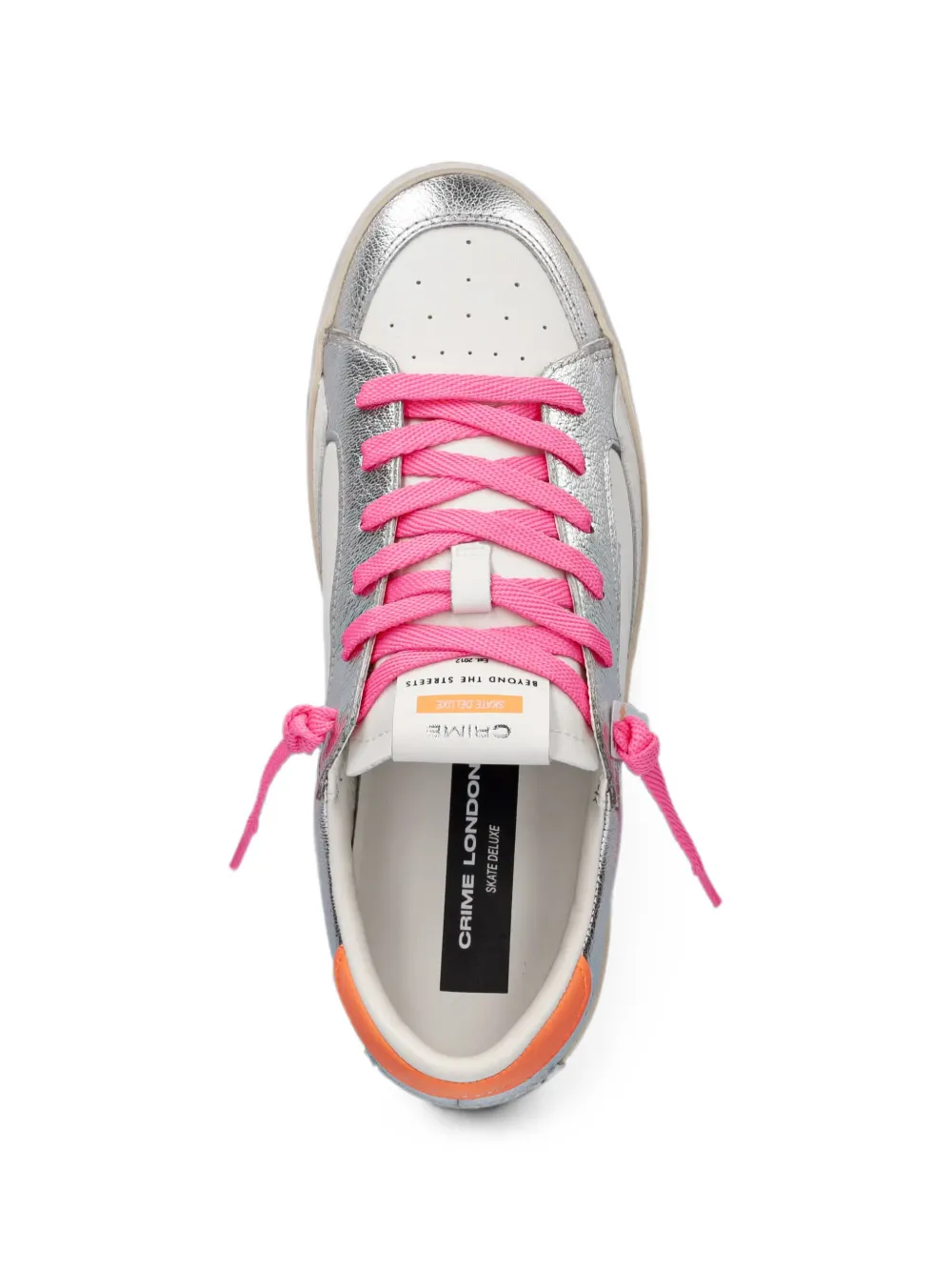 Crime London Skate Deluxe leather sneakers Zilver