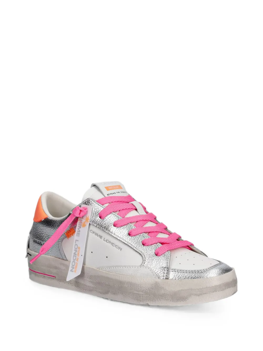 Crime London Skate Deluxe leather sneakers Zilver