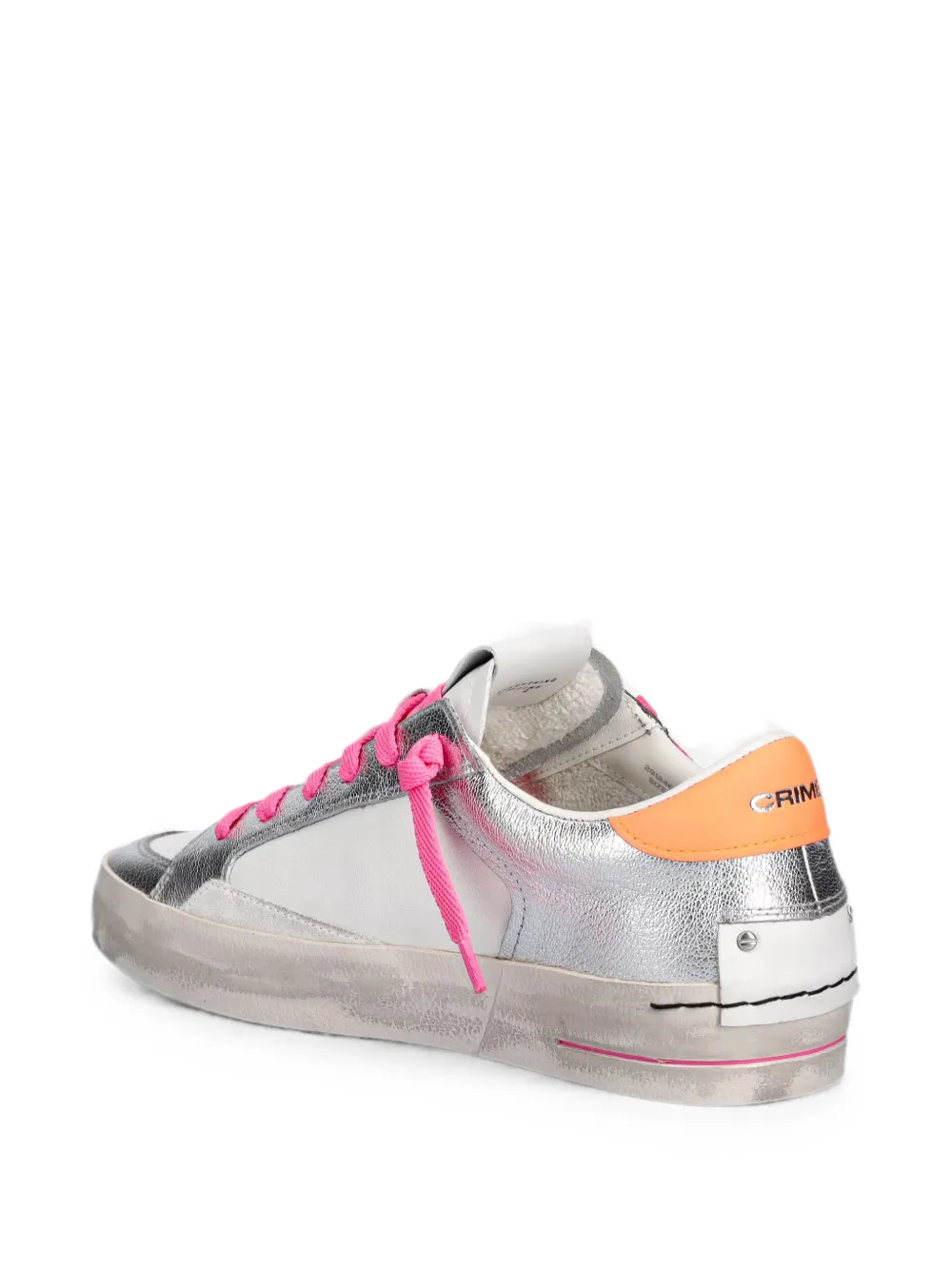 Crime London Skate Deluxe leather sneakers Zilver