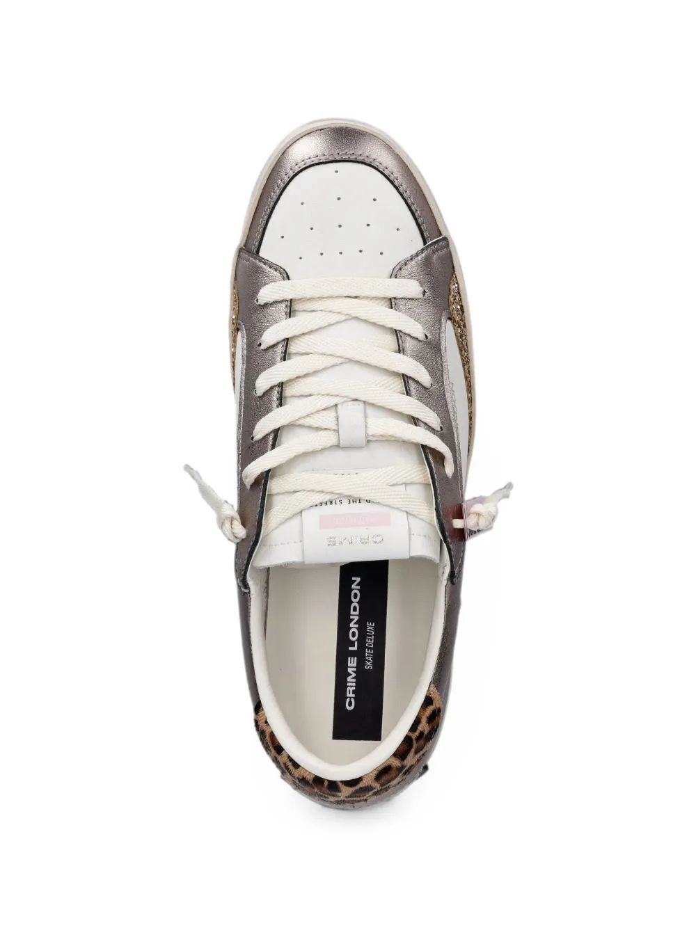 Crime London Sk8 Deluxe panelled sneakers Zilver