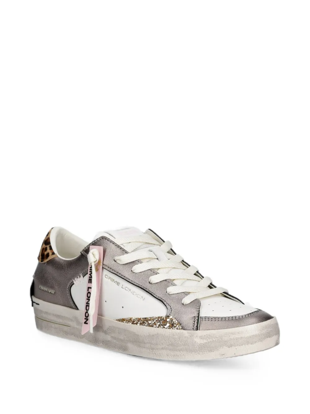 Crime London Sk8 Deluxe panelled sneakers Zilver