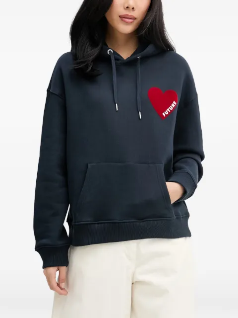 FROM FUTURE heart-patch drawstring hoodie
