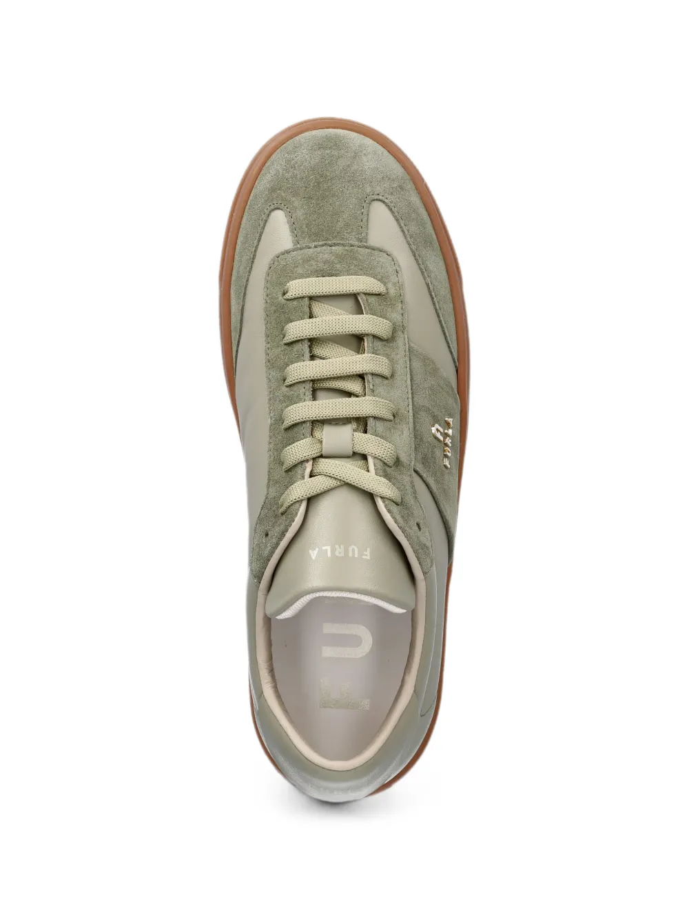 Furla logo-plaque low-top sneakers Groen