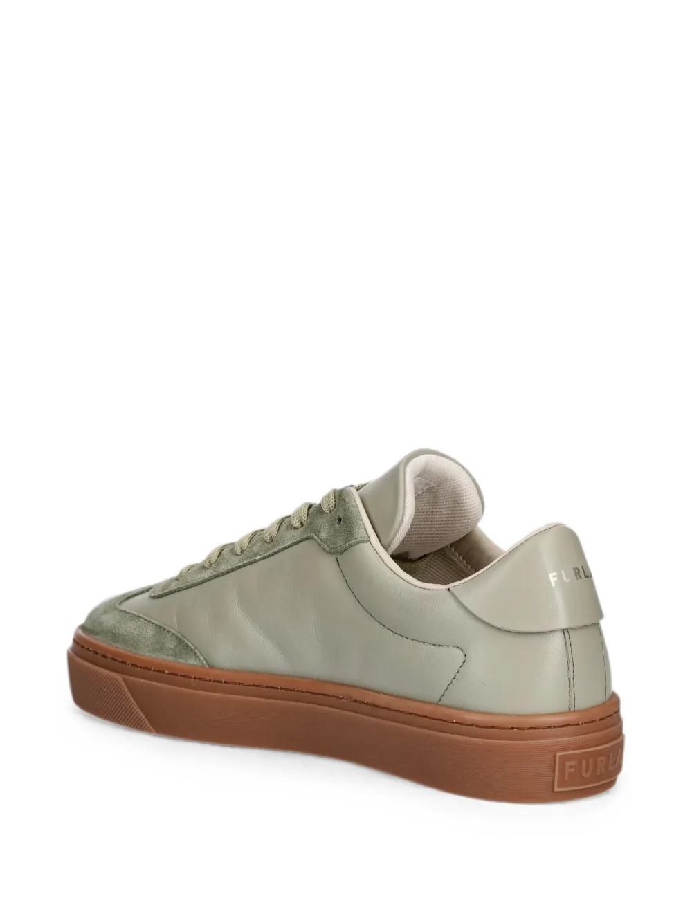 Furla logo-plaque low-top sneakers Groen