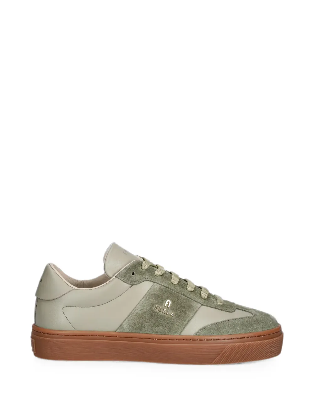 Furla logo-plaque low-top sneakers - Grün