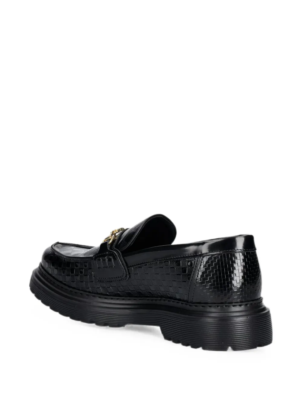 Filling Pieces woven-effect horsebit loafers Zwart