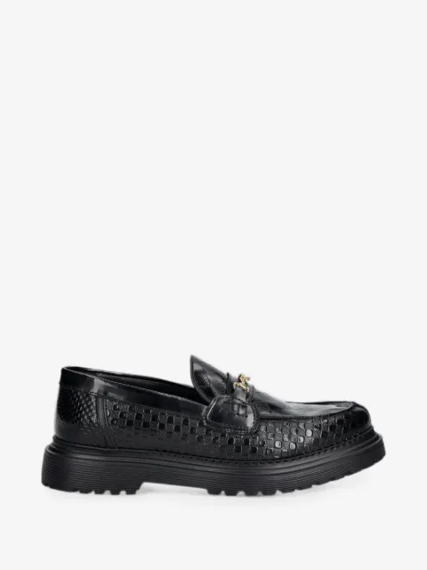 Filling Pieces woven-effect horsebit loafers