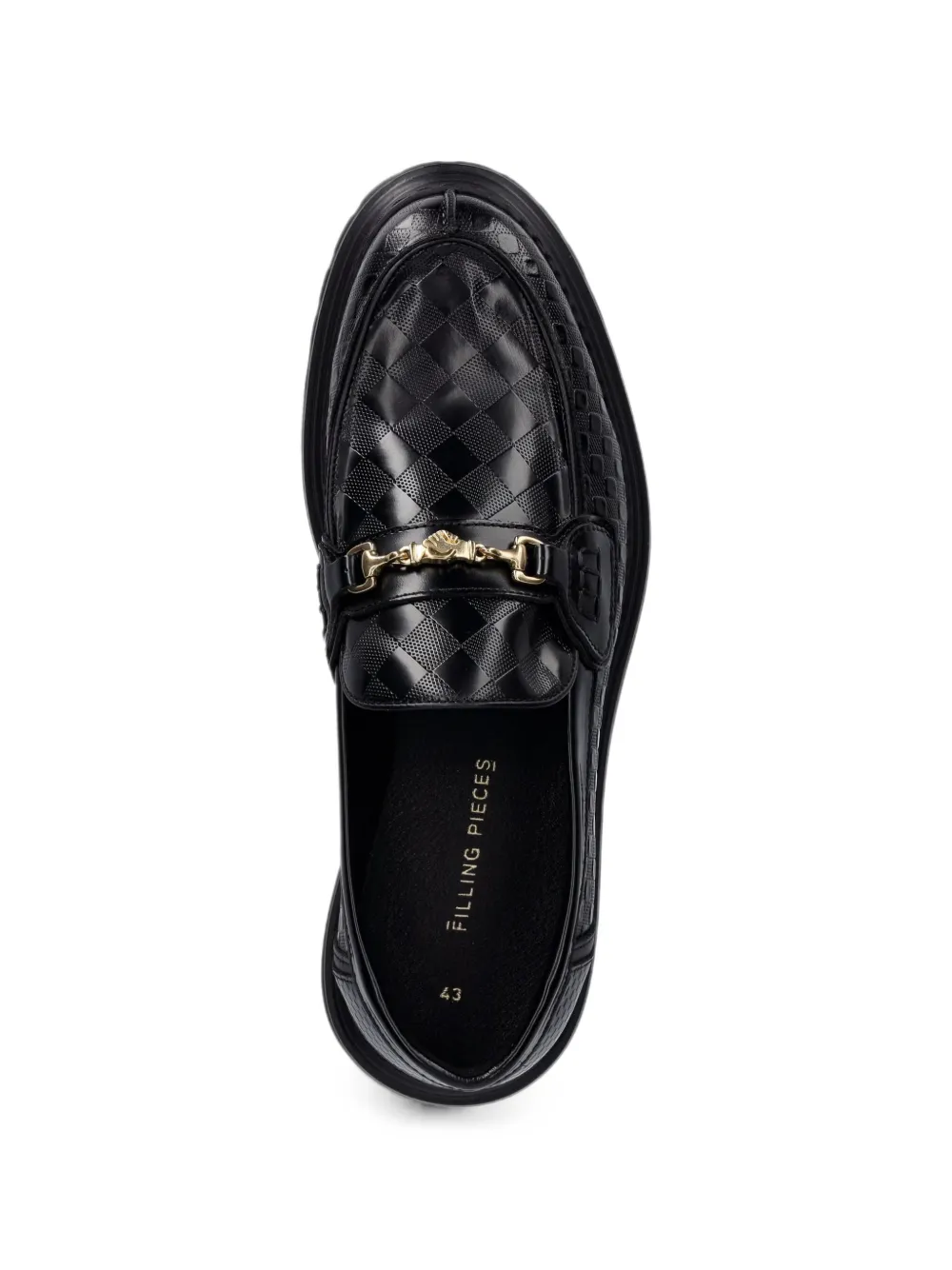 Filling Pieces woven-effect horsebit loafers Zwart