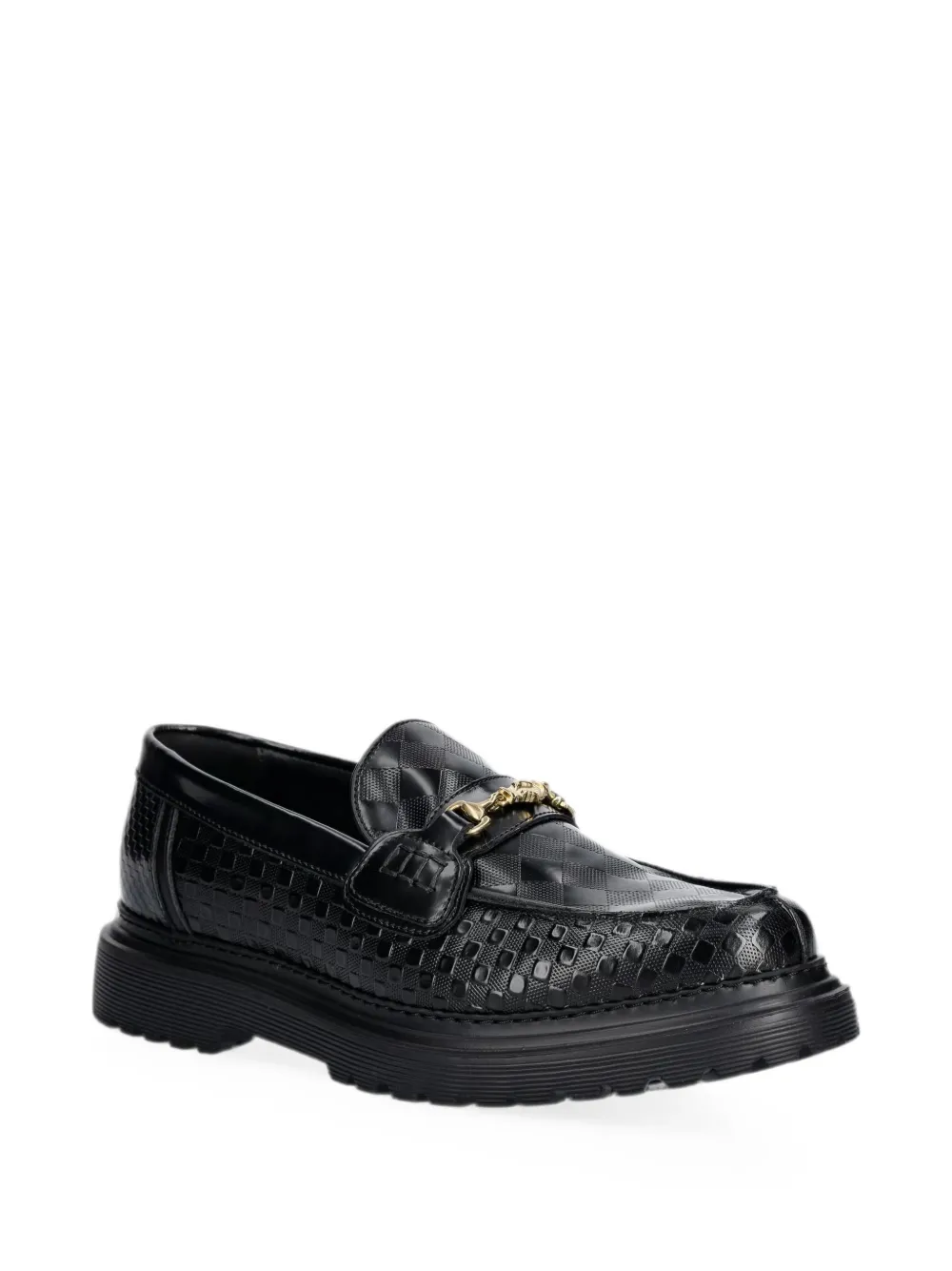 Filling Pieces woven-effect horsebit loafers Zwart