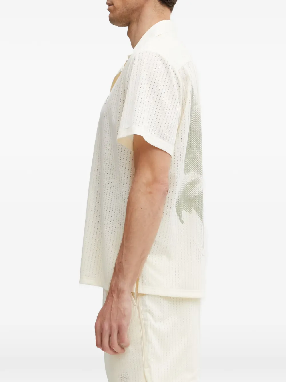 Filling Pieces Resort grafische print overhemd met puntige neus Wit