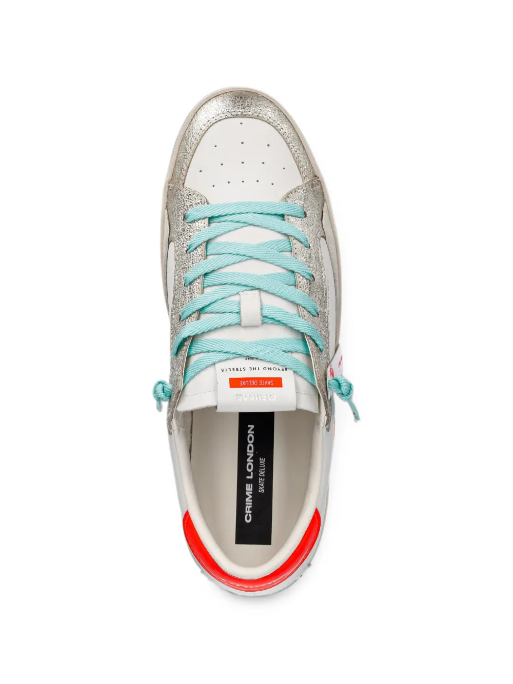 Crime London Skate Deluxe distressed-effect sneakers Wit