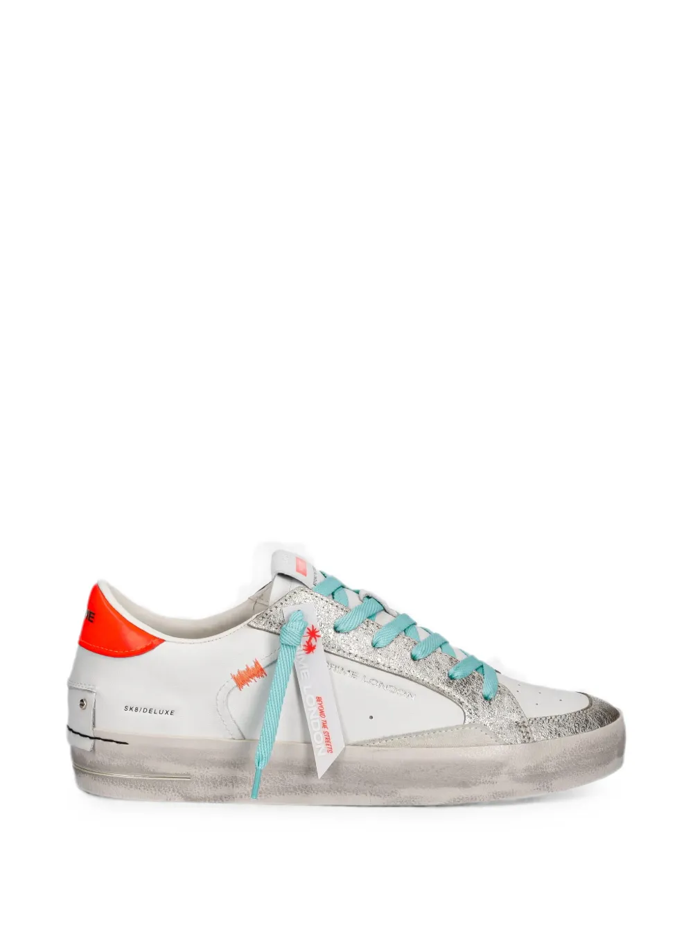 Crime London Skate Deluxe distressed-effect sneakers Wit