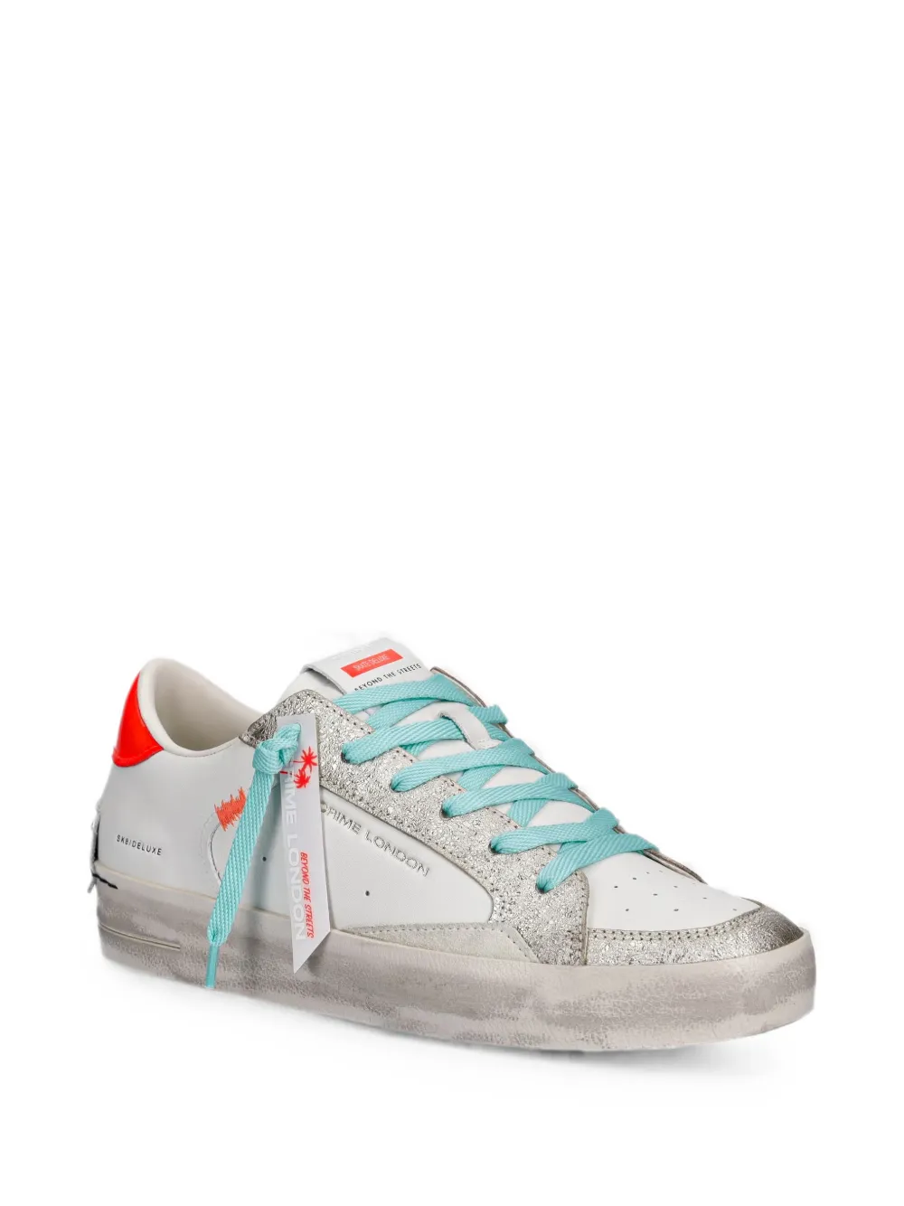 Crime London Skate Deluxe distressed-effect sneakers Wit
