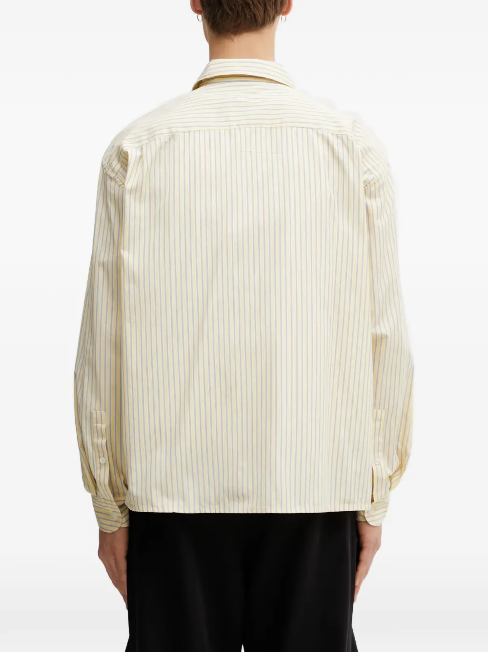 Filling Pieces Overhemd met geborduurd logo Geel
