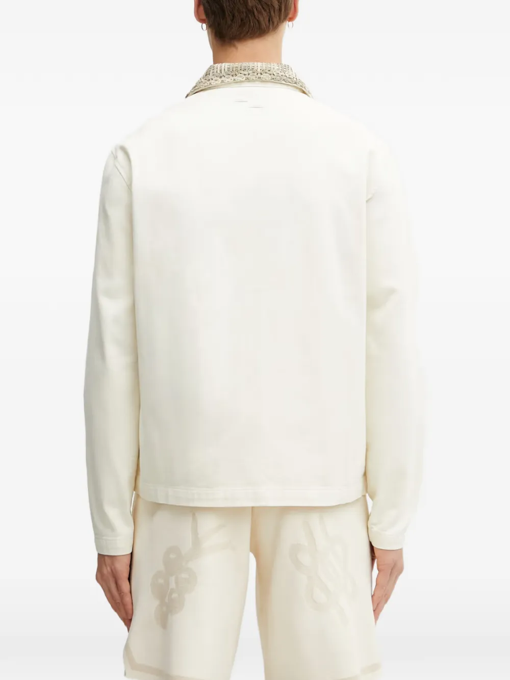 Filling Pieces Panier jack met geweven detail en rits Beige