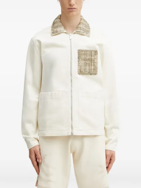 Filling Pieces Panier woven-detail zip-up jacket