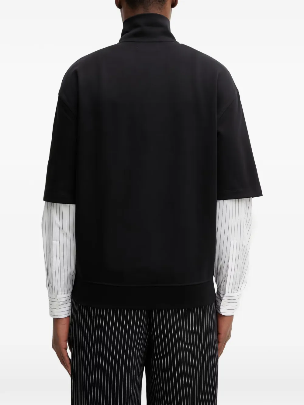 Fred Perry Sweater met halve rits Zwart