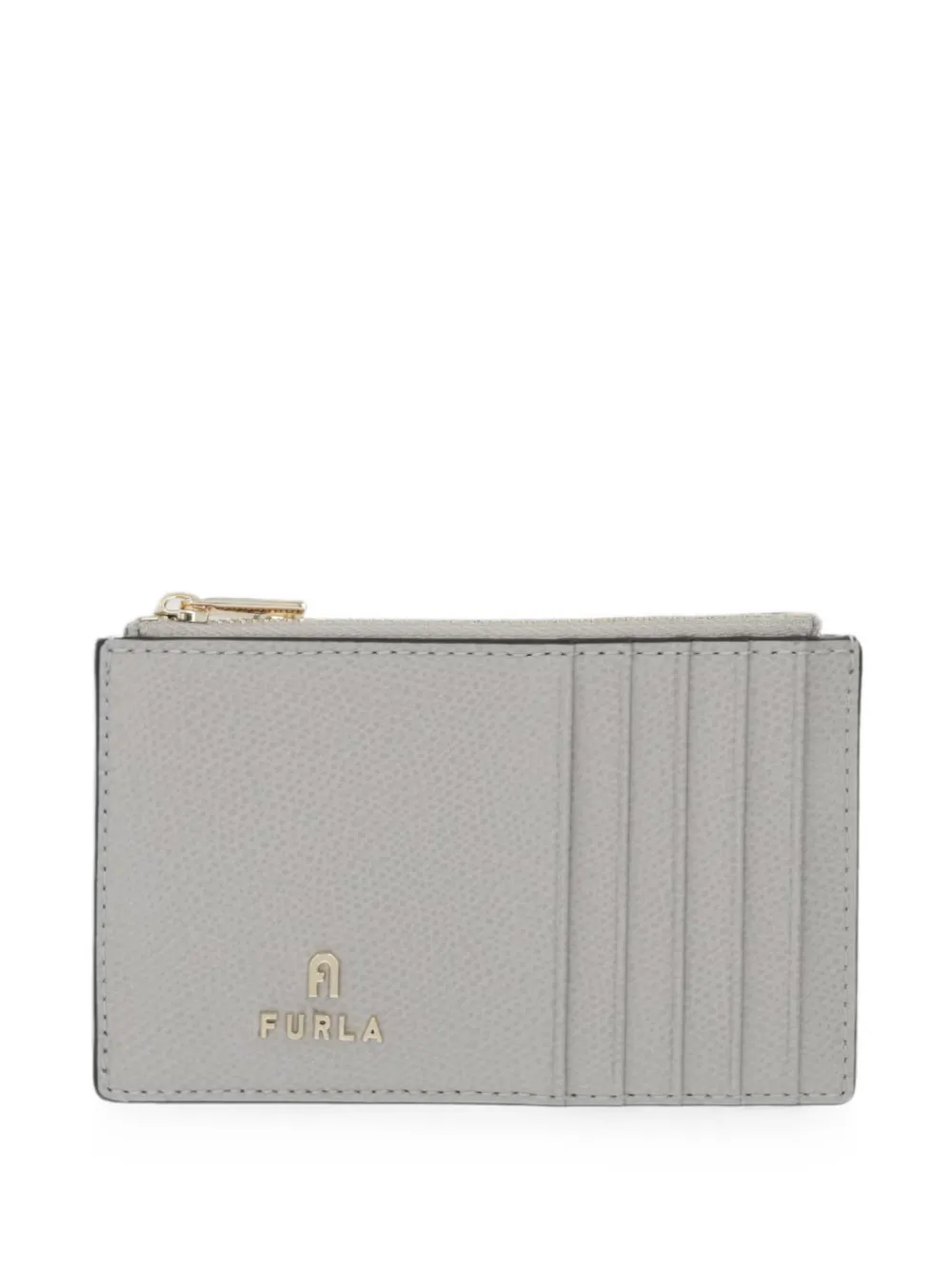 Furla medium Camelia logo-plaque cardholder - Grigio
